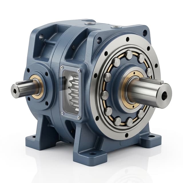 Flat cycloidal reducer with thin axial profile for compact axes