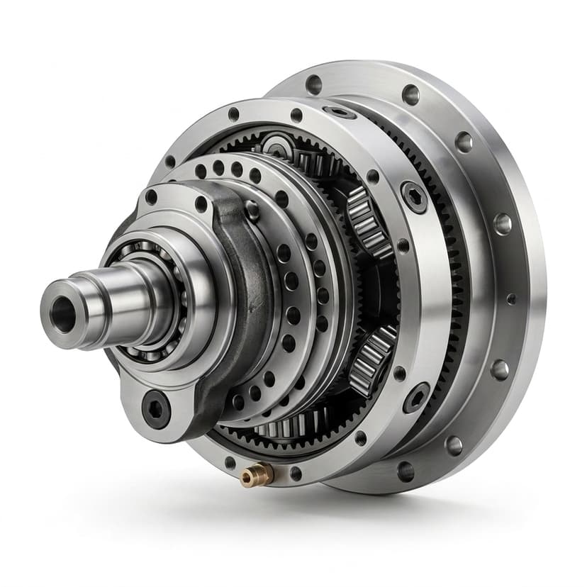 Compact robot joint reducer for landing shock and output support validation